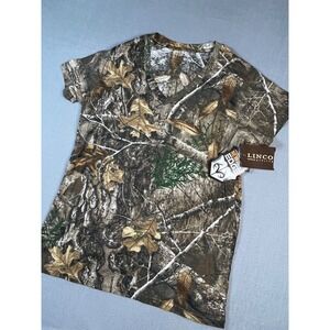 Lincoln Outfitters Womens‎ Realtree Camo V Neck Short Sleeve T Shirt 2XL